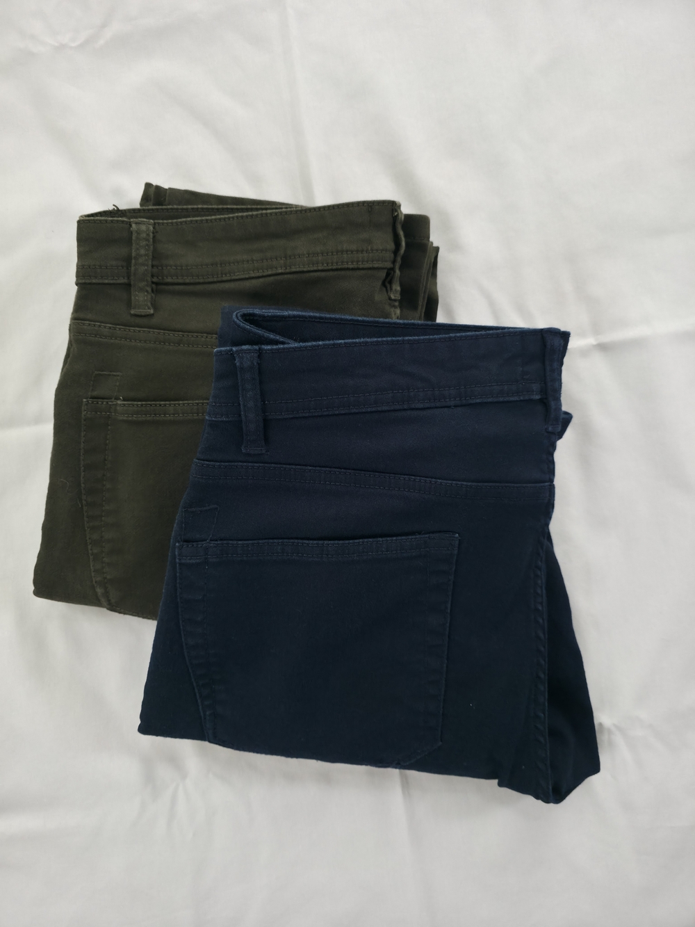 2 Pair Bundle! Jachs New York Navy and Olive Sraight Fit Stretch Jeans 32x34